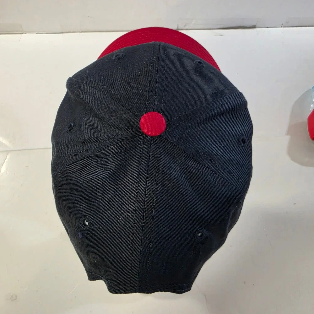 47 Brand Atlanta Braves Kids Snapback Hat Navy Blue Red Baseball Cap MLB Logo